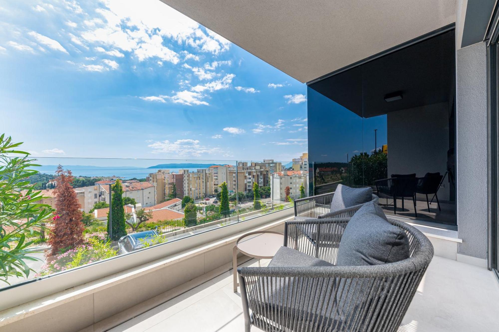 Luxury Adria Sea City & Mountain View Apartment 马卡尔斯卡 外观 照片