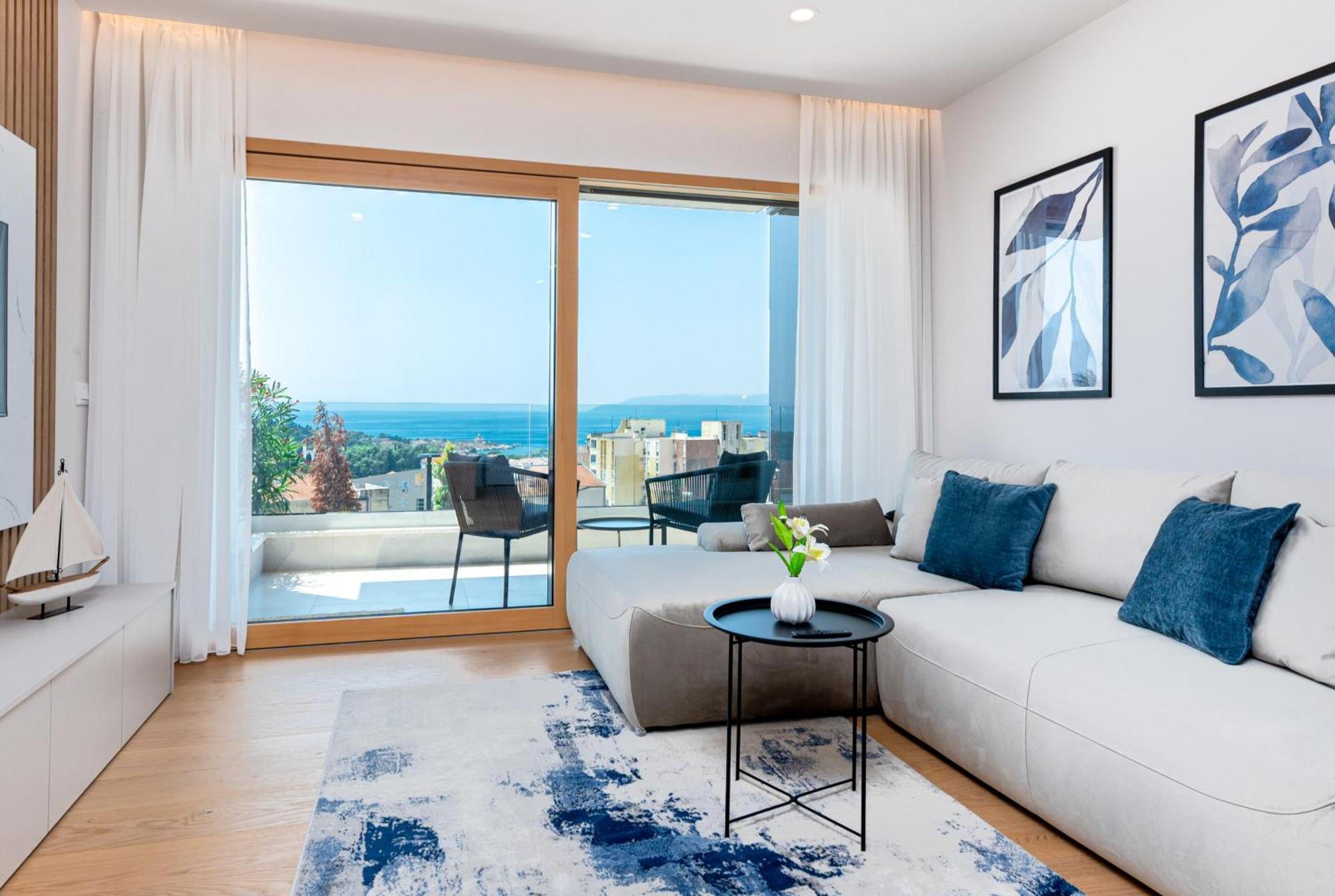 Luxury Adria Sea City & Mountain View Apartment 马卡尔斯卡 外观 照片