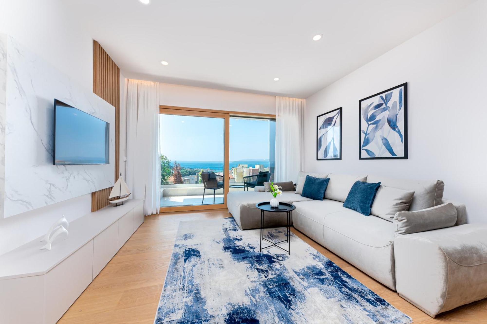 Luxury Adria Sea City & Mountain View Apartment 马卡尔斯卡 外观 照片